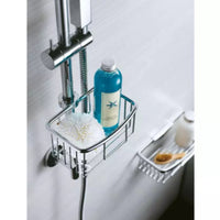 HiB Riser Traditional Rail Basket - Chrome - Shower Baskets