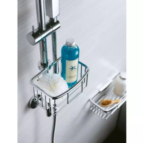 HiB Riser Traditional Rail Basket - Chrome - Shower Baskets