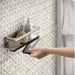 HiB Shower Basket with Grab Bar and Magnetic Squeegee