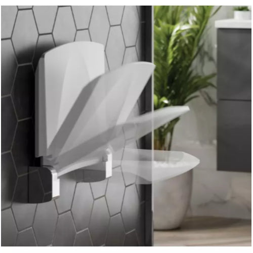 HiB Shower Seat - White - Shower Components