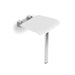 HIB Shower Seat with Support Leg - White - Shower Components