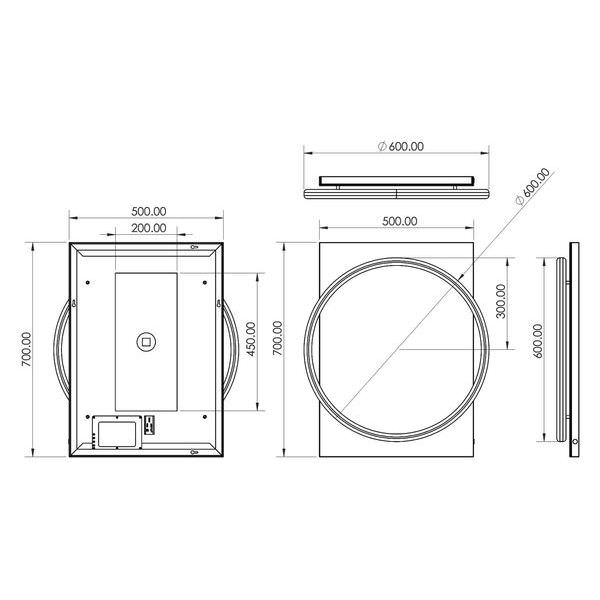 HiB Solas Elegant Circular Illuminated LED Mirror
