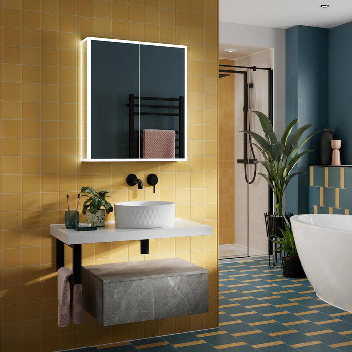 HiB Sound 2 Door Illuminated LED Mirror Cabinet