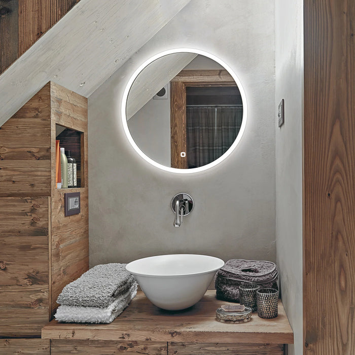 HiB Sphere Round Illuminated LED Mirror - Illuminated