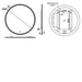 HiB Sphere Round Illuminated LED Mirror - Illuminated