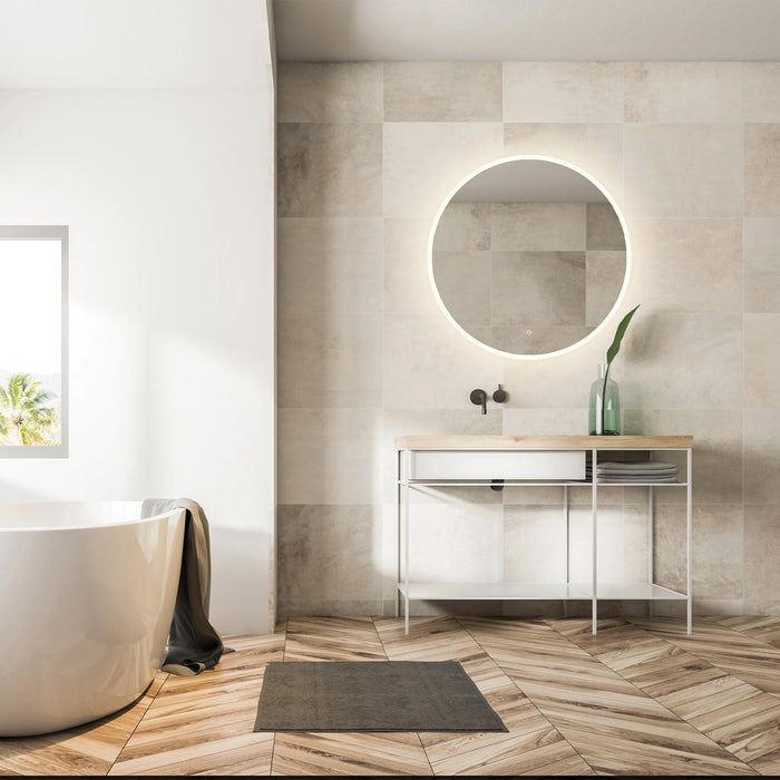 HiB Sphere Round Illuminated LED Mirror - Illuminated