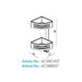 HiB Two Tier Corner Shower Basket with Removable Tray