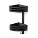 HiB Two Tier Corner Shower Basket with Removable Tray
