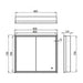 HiB Vanquish 2 Door Illuminated LED Mirror Cabinet