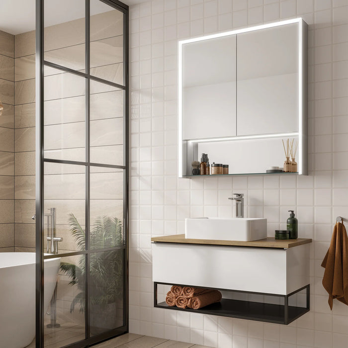 HiB Verve LED 2 Door Illuminated LED Mirror Cabinet - 900mm