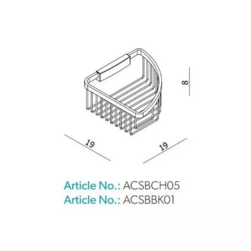 HiB Wire Corner Shower Basket - Shower Baskets