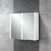 HiB Xenon 2 Door Illuminated LED Mirror Cabinet - Aluminium