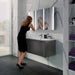 HiB Xenon 3 Door Illuminated LED Mirror Cabinet - 700mm x