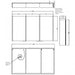 HiB Xenon 3 Door Illuminated LED Mirror Cabinet - 700mm x