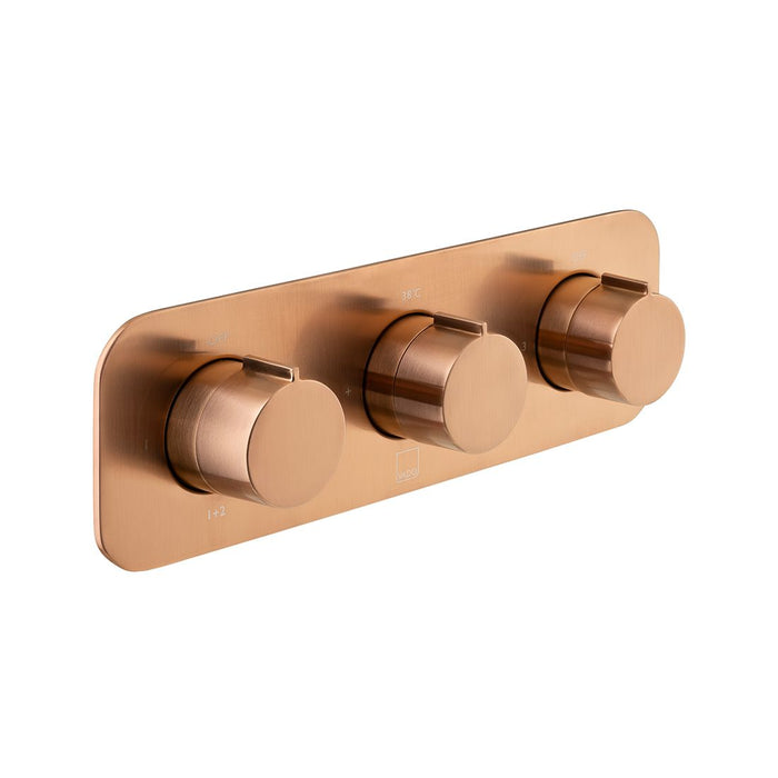 Vado Individual Tablet Altitude Horizontal 3 Outlet Thermostatic Concealed Shower Valve with All-Flow Function