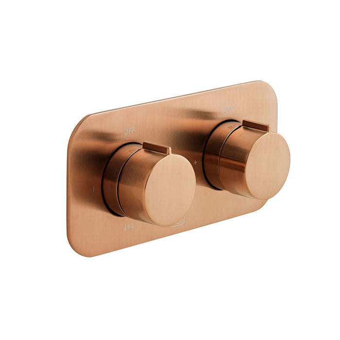 Vado Individual Tablet Altitude Horizontal 2 Outlet Thermostatic Concealed Shower Valve with All-Flow Function