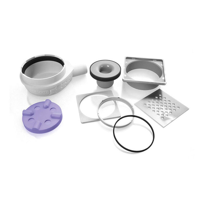 Jackoboard Horizontal Drain Kit for Aqua Flat Shower Tray