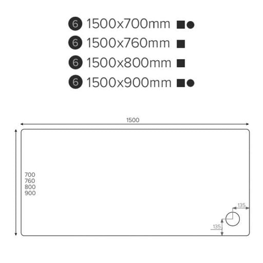 Just Trays JT Fusion Flat Top Anti - Slip Rectangular