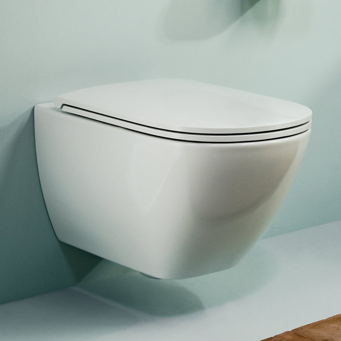 Laufen Lua Rimless Wall Hung Toilet with Slim Soft Close Seat