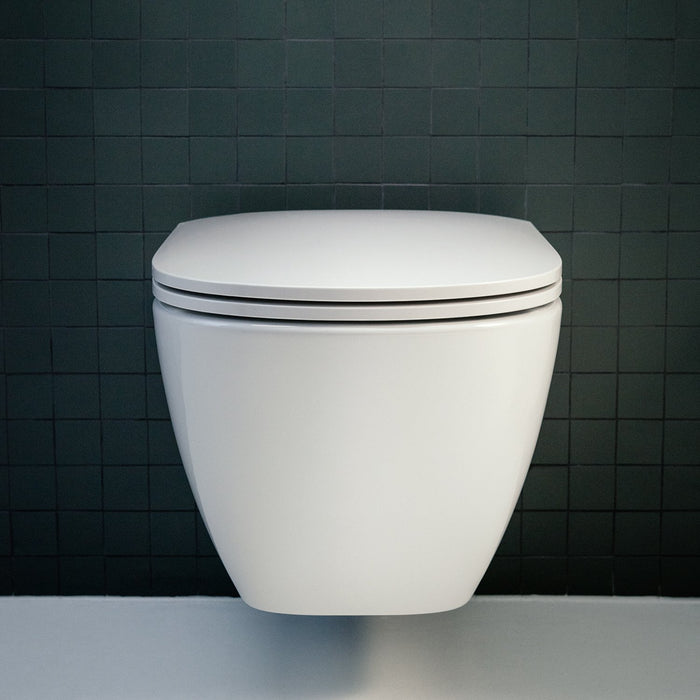 Laufen Lua Rimless Wall Hung Toilet with Slim Soft Close Seat