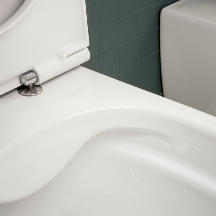 Laufen Lua Rimless Wall Hung Toilet with Slim Soft Close Seat