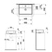 Laufen Kartell Washbasin Rectangular - Wall Hung Basins