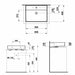 Laufen Kartell Washbasin Rectangular - Wall Hung Basins