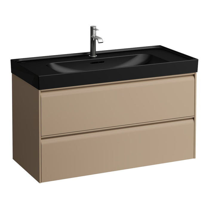 Laufen Meda Wall Mounted Vanity Unit With Matt Black