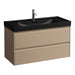 Laufen Meda Wall Mounted Vanity Unit With Matt Black
