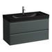 Laufen Meda Wall Mounted Vanity Unit With Matt Black