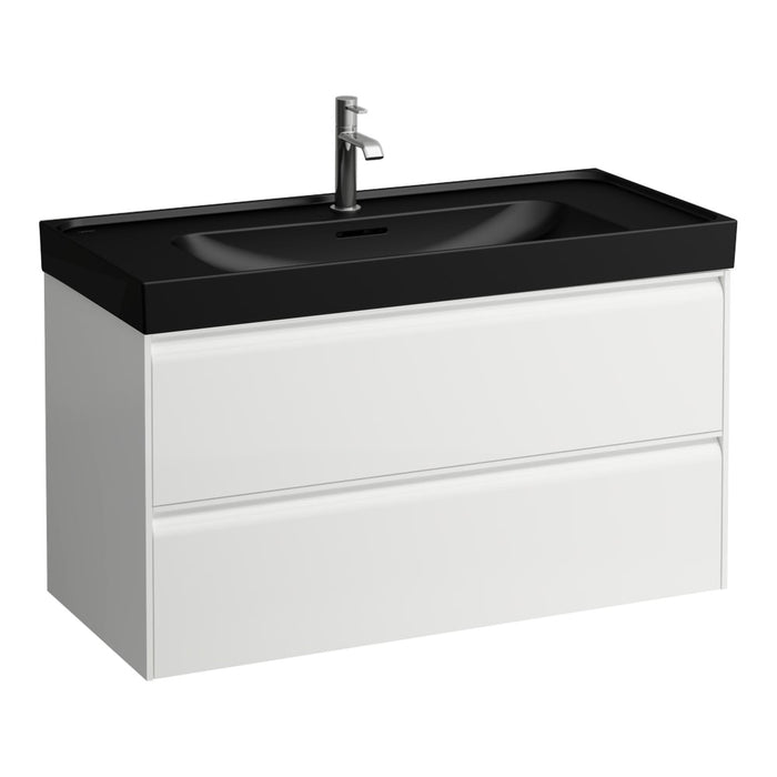 Laufen Meda Wall Mounted Vanity Unit With Matt Black
