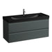 Laufen Meda Wall Mounted Vanity Unit With Matt Black