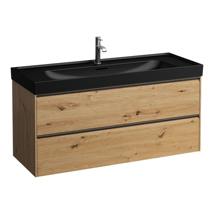 Laufen Meda Wall Mounted Vanity Unit With Matt Black