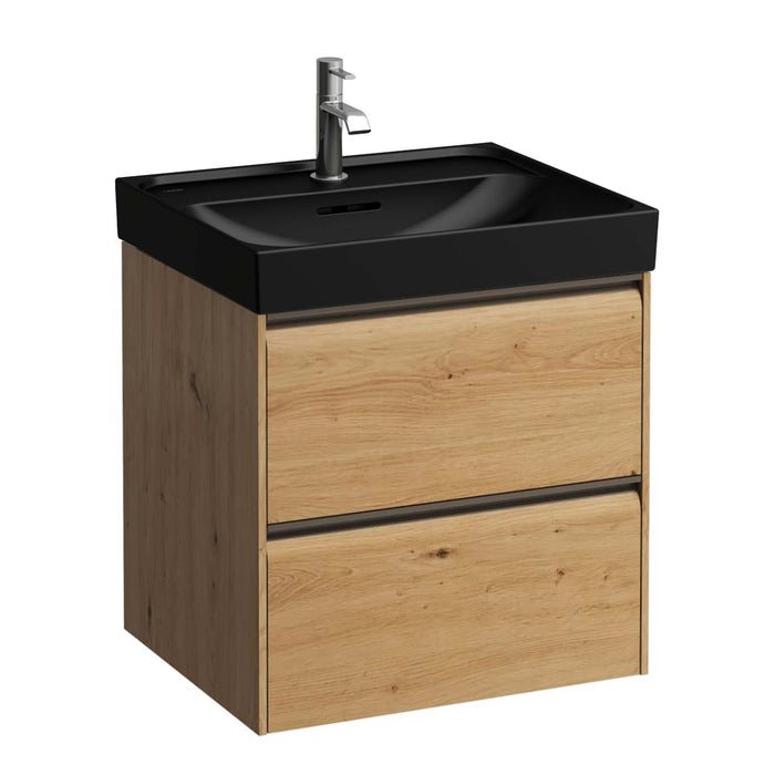 Laufen Meda Wall Mounted Vanity Unit With Matt Black