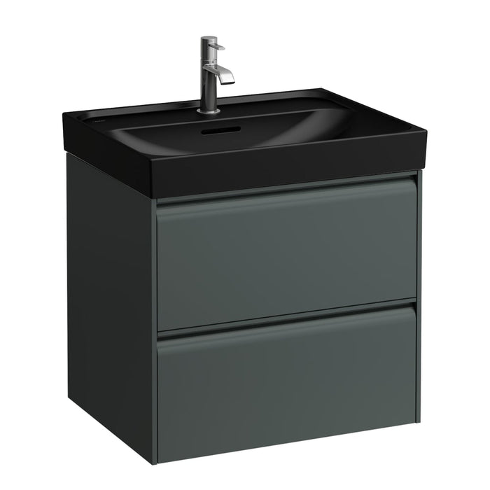 Laufen Meda Wall Mounted Vanity Unit With Matt Black
