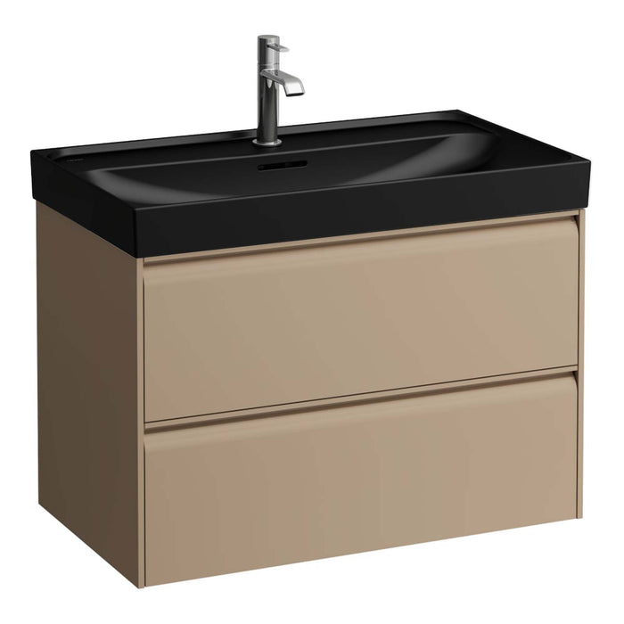 Laufen Meda Wall Mounted Vanity Unit With Matt Black