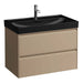 Laufen Meda Wall Mounted Vanity Unit With Matt Black