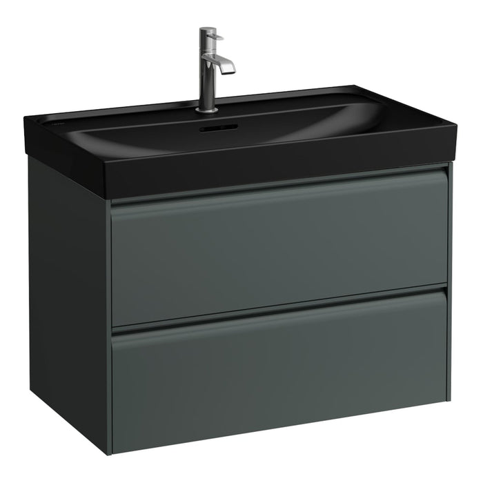 Laufen Meda Wall Mounted Vanity Unit With Matt Black