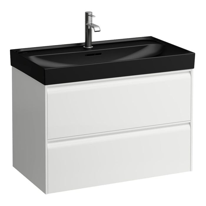 Laufen Meda Wall Mounted Vanity Unit With Matt Black