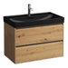 Laufen Meda Wall Mounted Vanity Unit With Matt Black