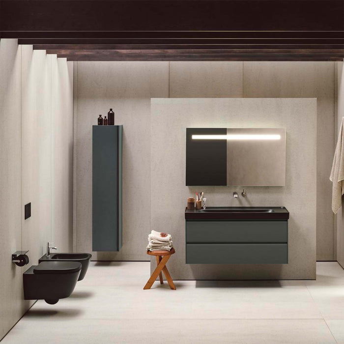 Laufen Meda Wall Mounted Vanity Unit With Matt Black