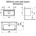 Laufen pro S Base Two Drawer Wall Hung Vanity Unit