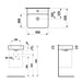 Laufen Val 450 Washbasin - Gloss White - Wall Hung Basins