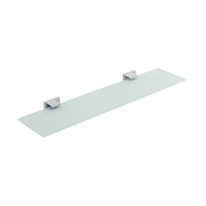 Vado Level Frosted Glass Shelf - 550mm Long - Chrome