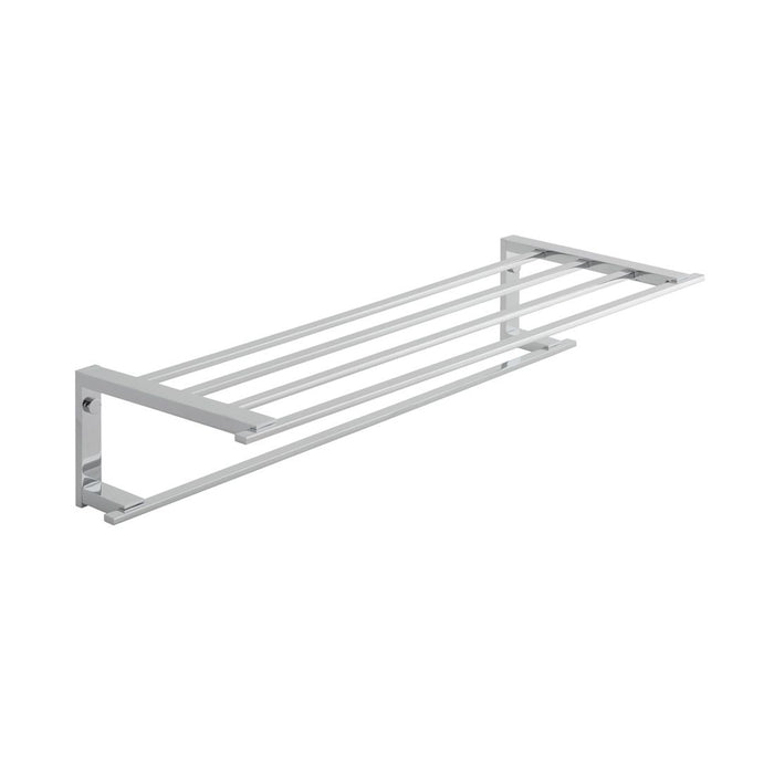Vado Level Towel Rail With Shelf - 550mm Long - Chrome