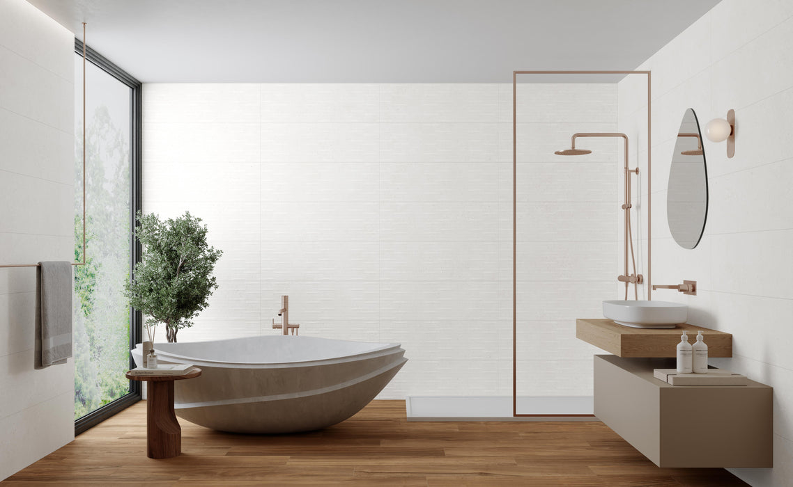 Levante White Matt Ceramic Wall Tile