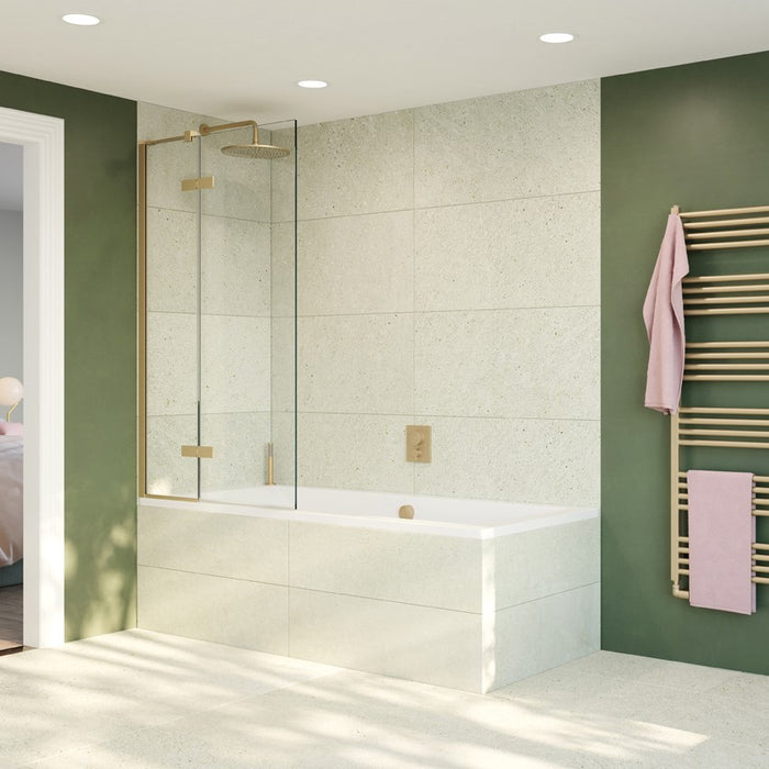 Crosswater Optix 10 Bath Screen With Inline Panel - 900mm Wide