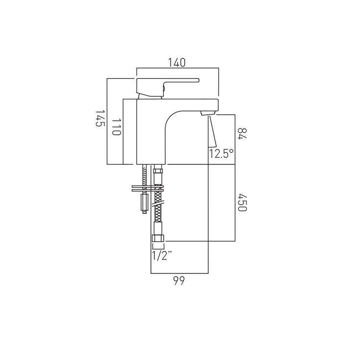 Vado Life Mono Basin Mixer Tap Excluding Waste - Chrome