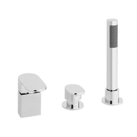 Vado Life 3-Hole Bath Shower Mixer Tap Without Spout (For Use with Bath Filler Waste and Overflow) - Chrome