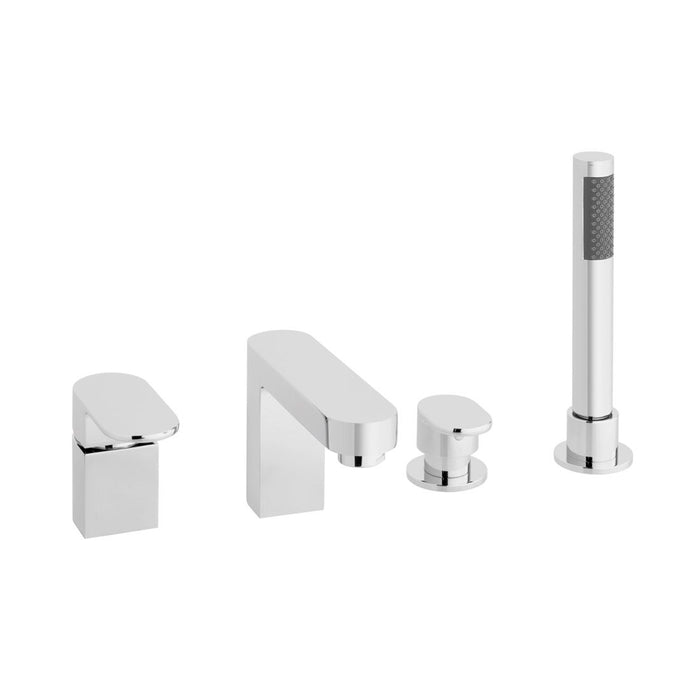 Vado Life Deck Mounted 4-Hole Bath Shower Mixer Tap - Chrome
